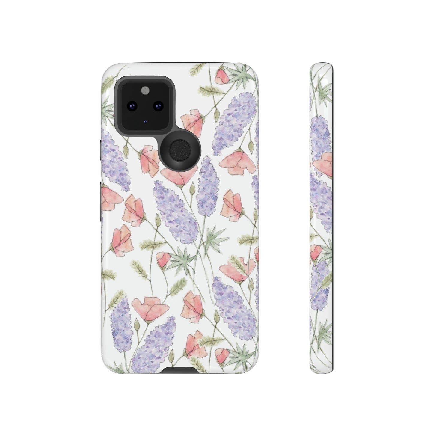 Watercolor Poppy and Lupine Tough Cases