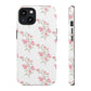 Watercolor Pink Floral Branch Tough Cases