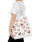 Watercolor Scattered Chickens Tote Bag