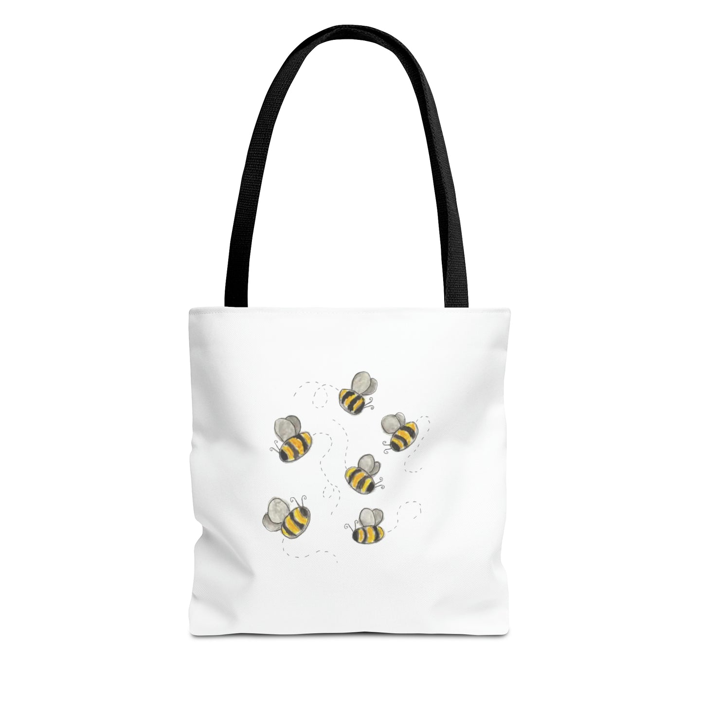 Watercolor Buzzing Bees Tote Bag