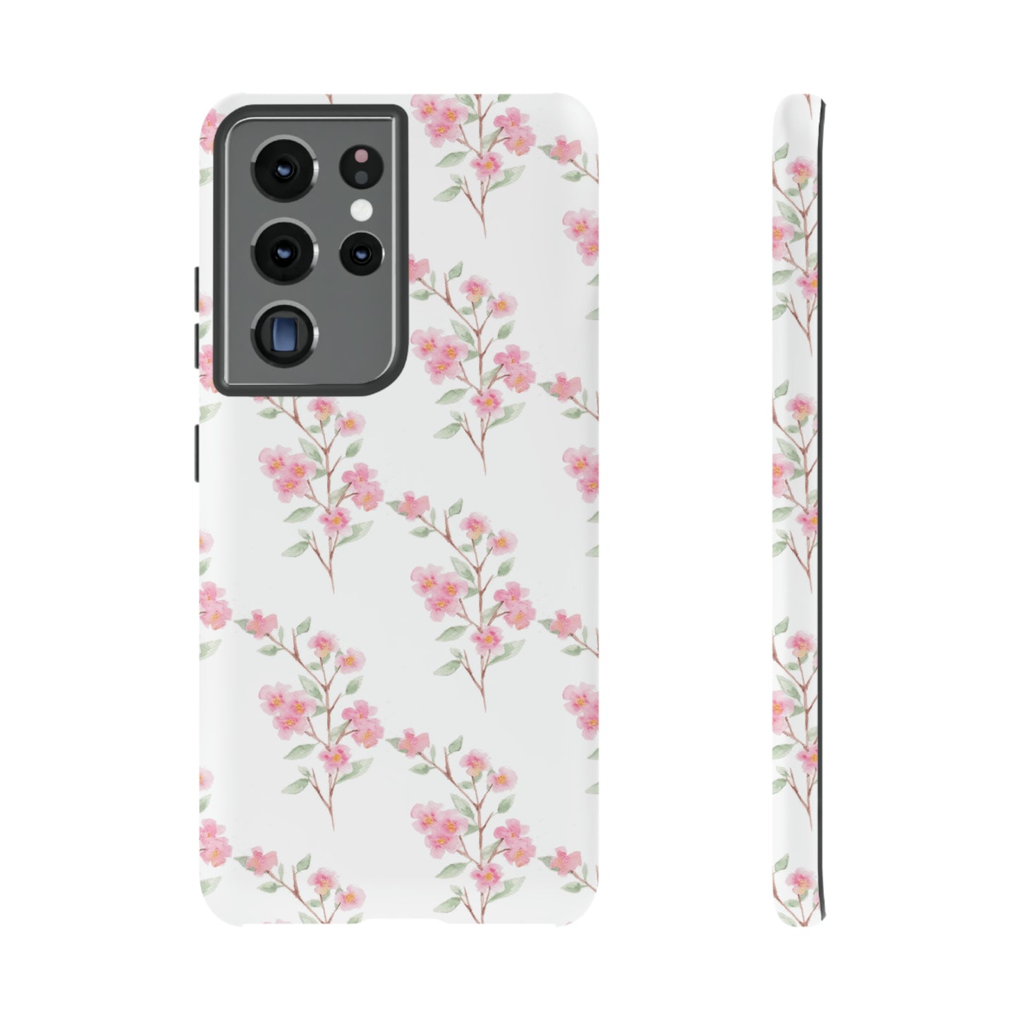 Watercolor Pink Floral Branch Tough Cases