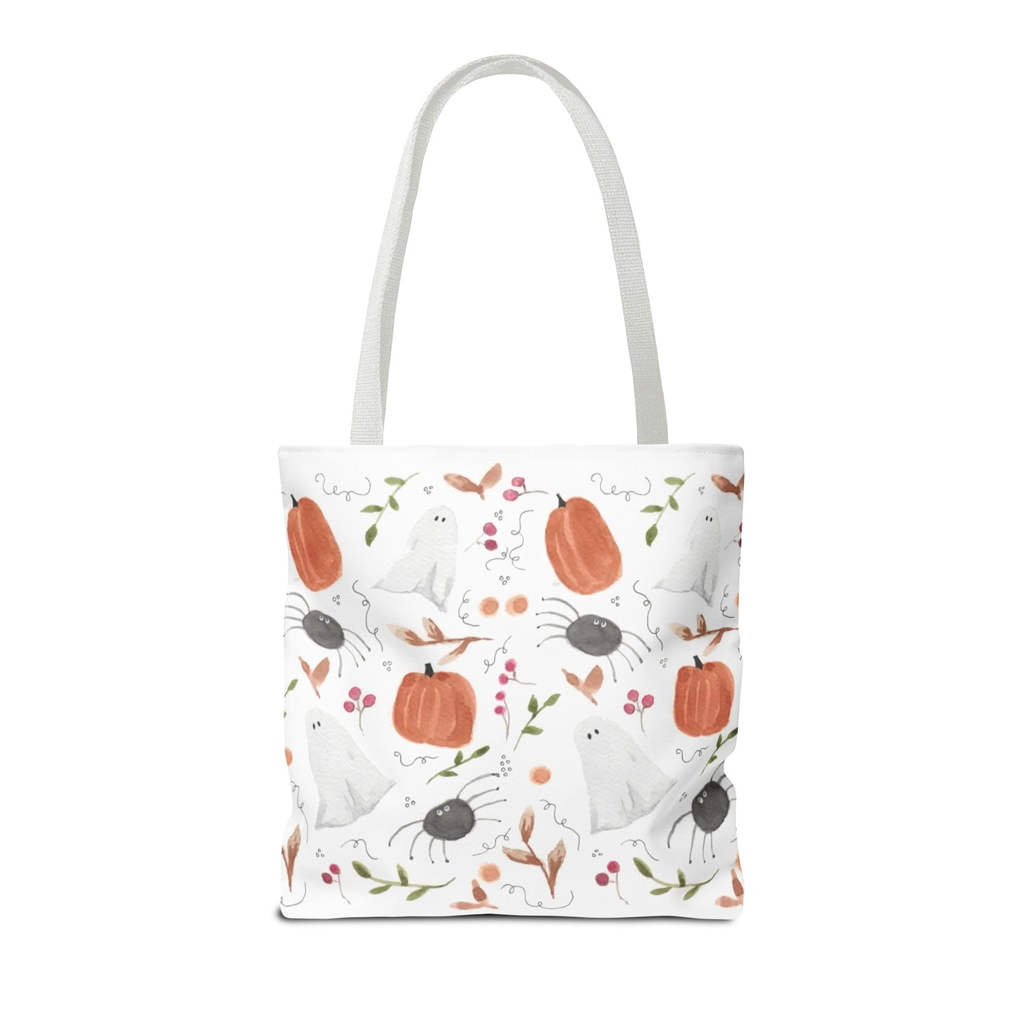 Watercolor Halloween Pattern Tote Bag