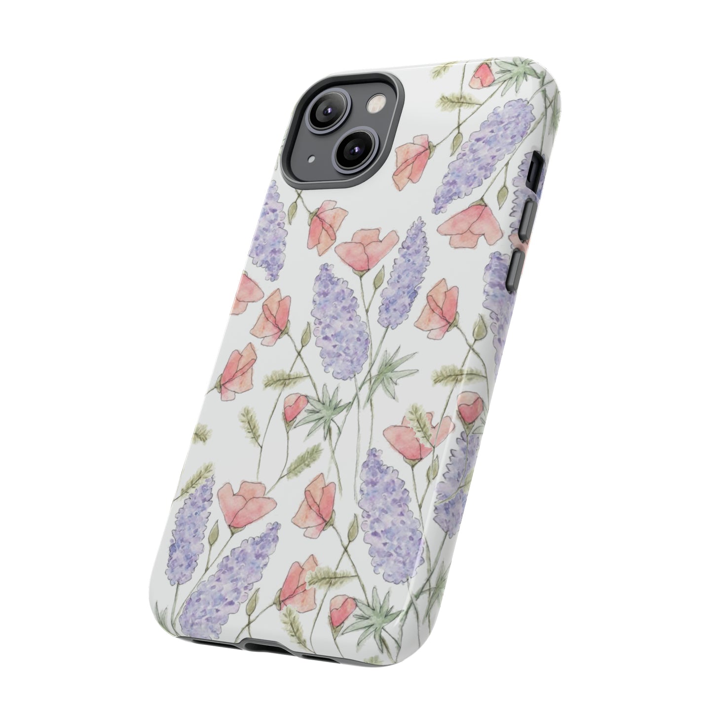 Watercolor Poppy and Lupine Tough Cases