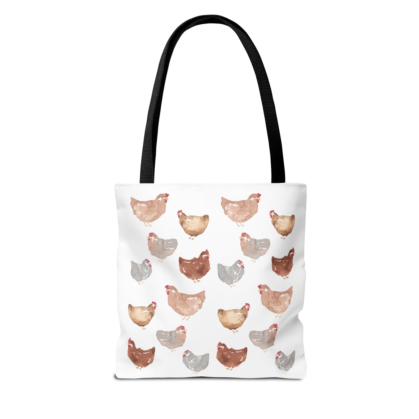 Watercolor Scattered Chickens Tote Bag