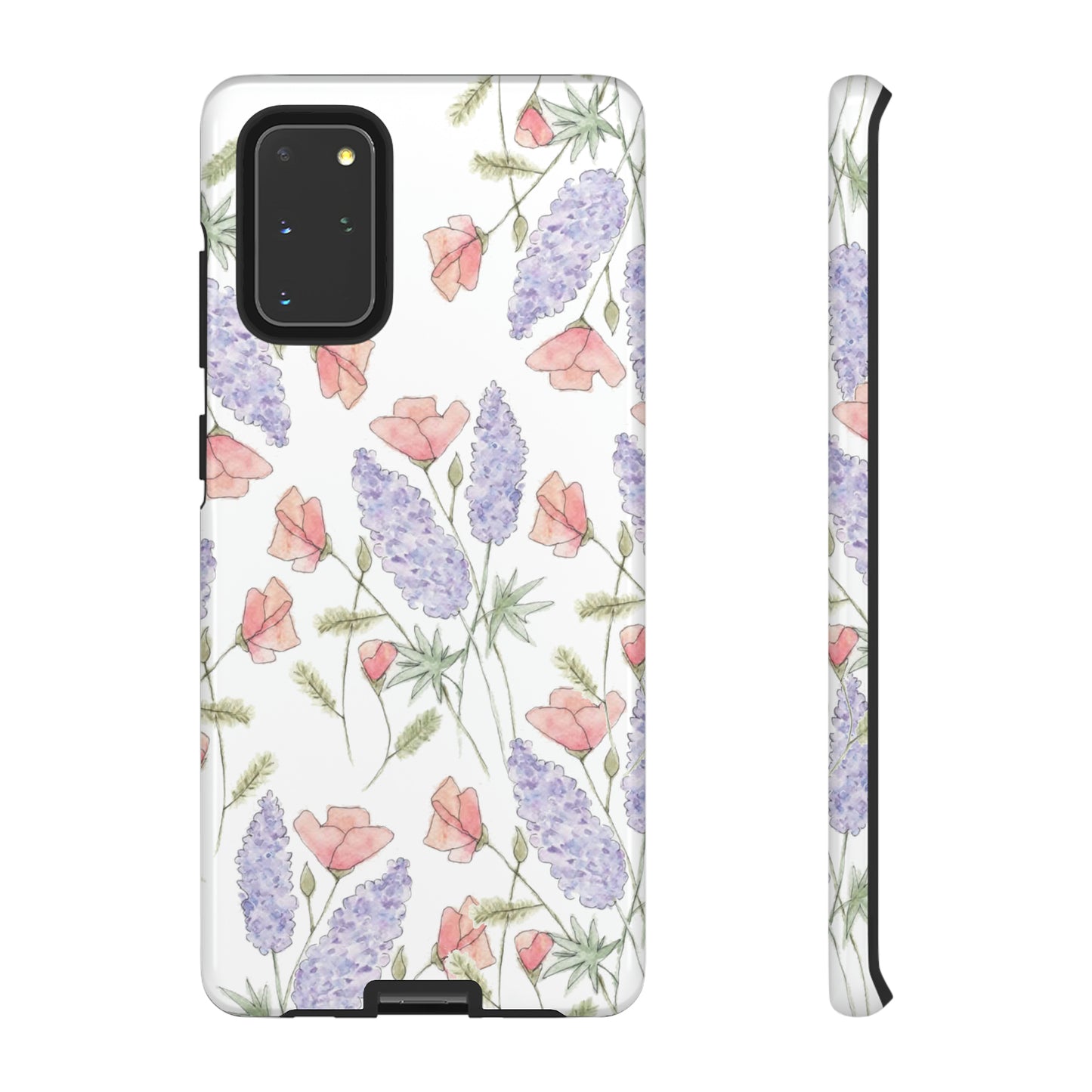 Watercolor Poppy and Lupine Tough Cases