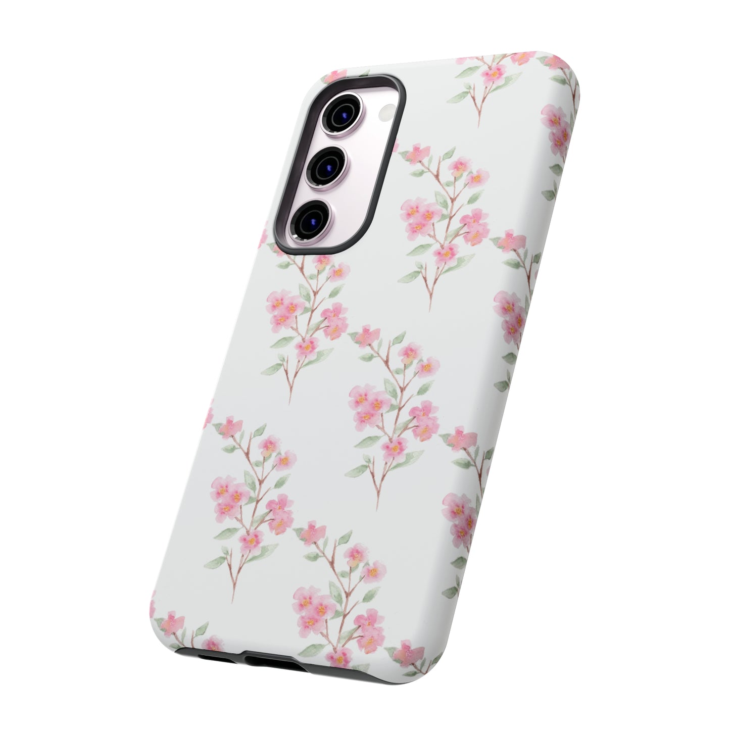 Watercolor Pink Floral Branch Tough Cases