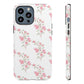 Watercolor Pink Floral Branch Tough Cases