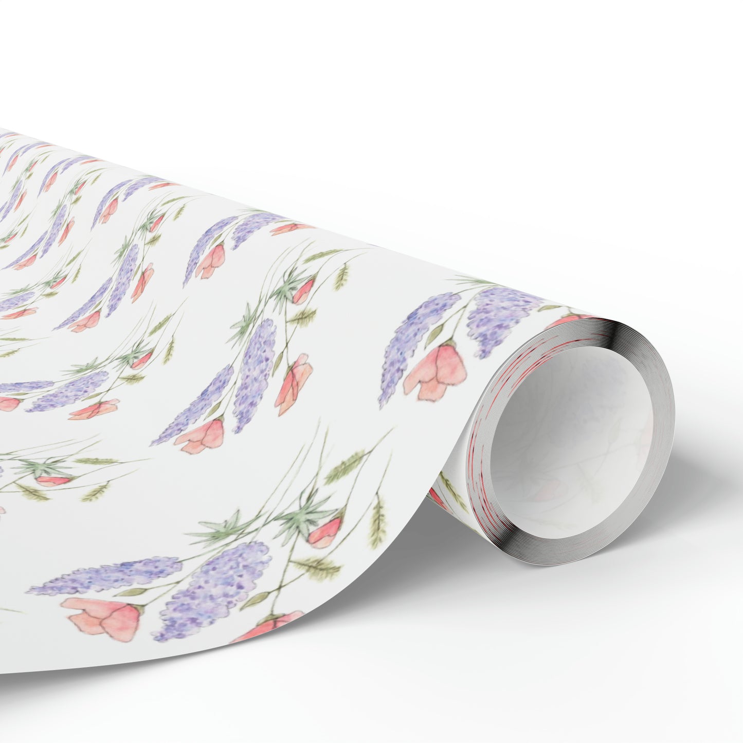 Watercolor Lupine and Poppy Wrapping Papers