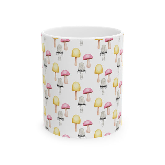 Watercolor Mushroom Ceramic Mug