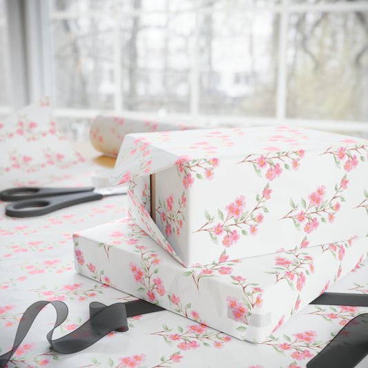 Watercolor Pink Floral Wrapping Paper