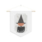 Watercolor Pumpkin Witch Portrait Pennant