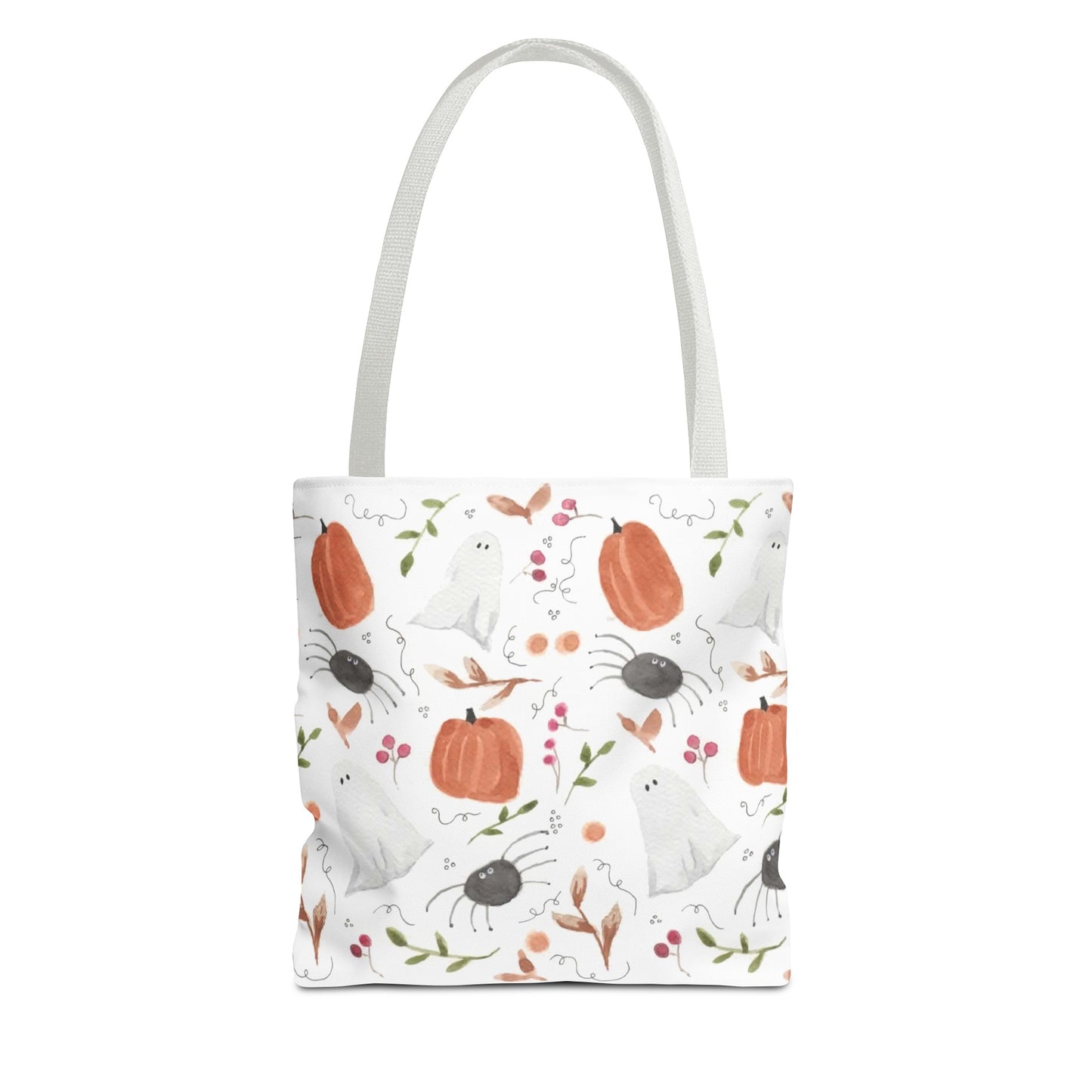 Watercolor Halloween Pattern Tote Bag