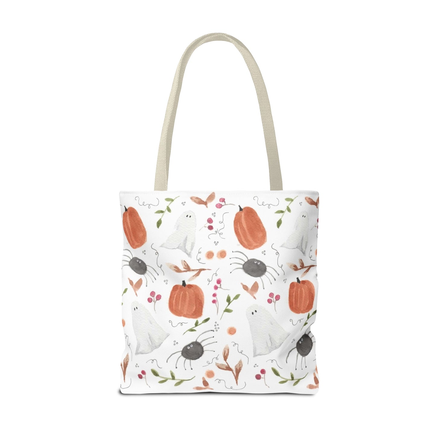 Watercolor Halloween Pattern Tote Bag