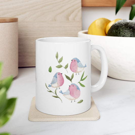 Watercolor Bluebird Ceramic Mug