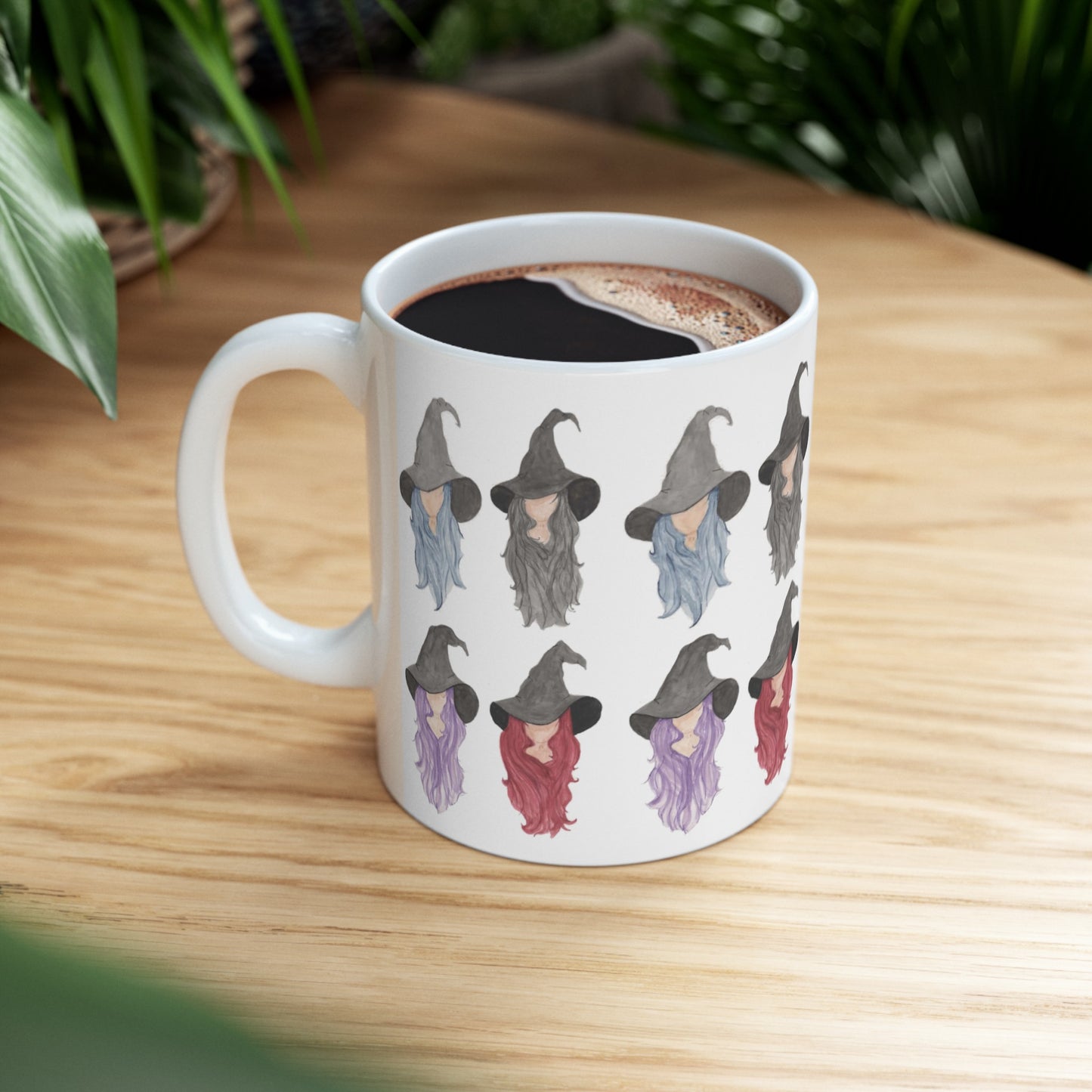 Watercolor Four Witchy Sisters Ceramic Mug