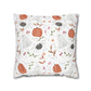 Watercolor Halloween Pattern Square Poly Canvas Pillow Cover - Pillow Not Included -