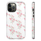 Watercolor Pink Floral Branch Tough Cases