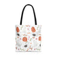 Watercolor Halloween Pattern Tote Bag