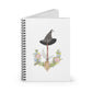 Watercolor Witchy Broomstick Spiral Notebook - Ruled Line