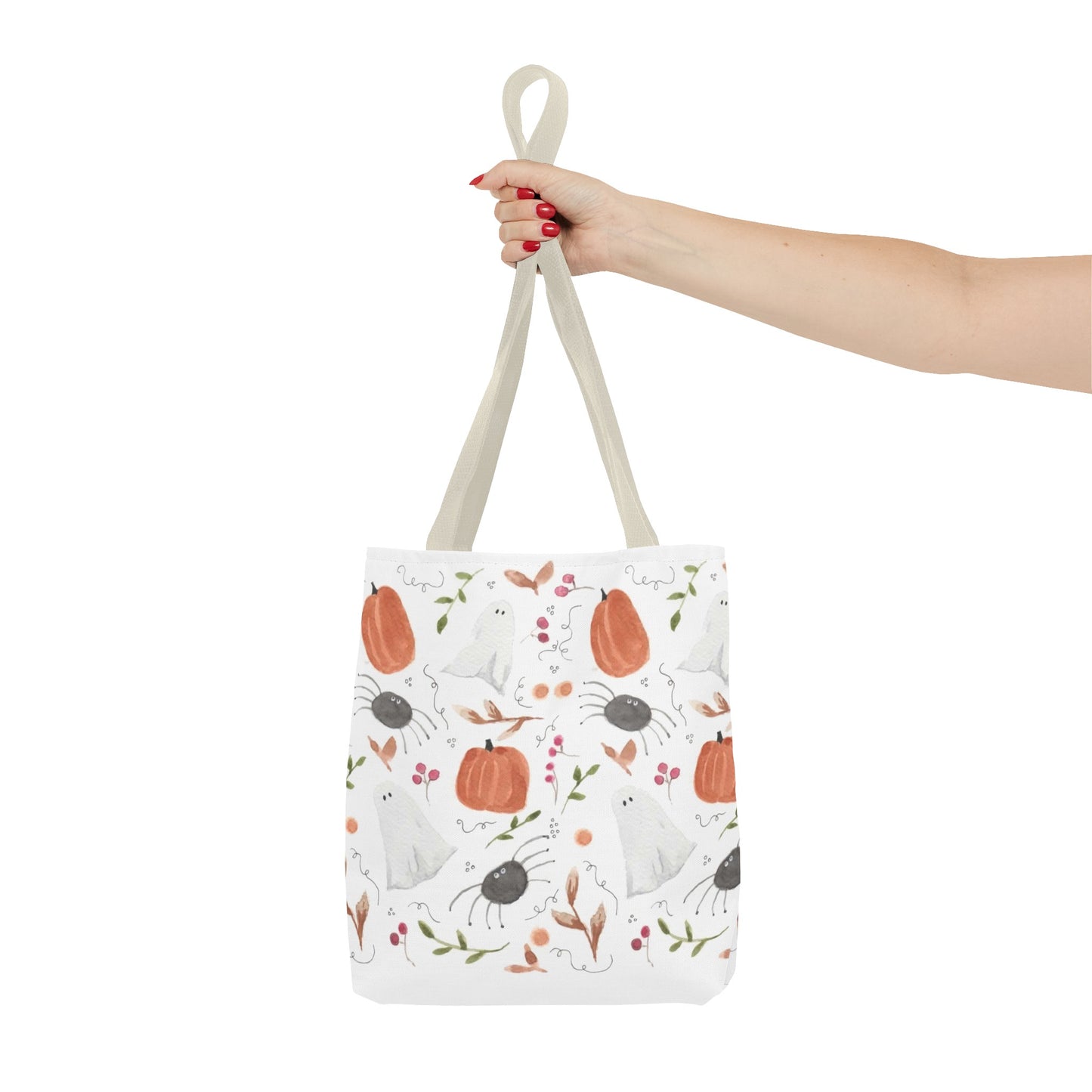 Watercolor Halloween Pattern Tote Bag