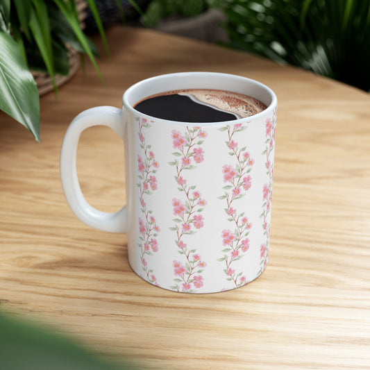 Watercolor Floral Branch Ceramic Mug