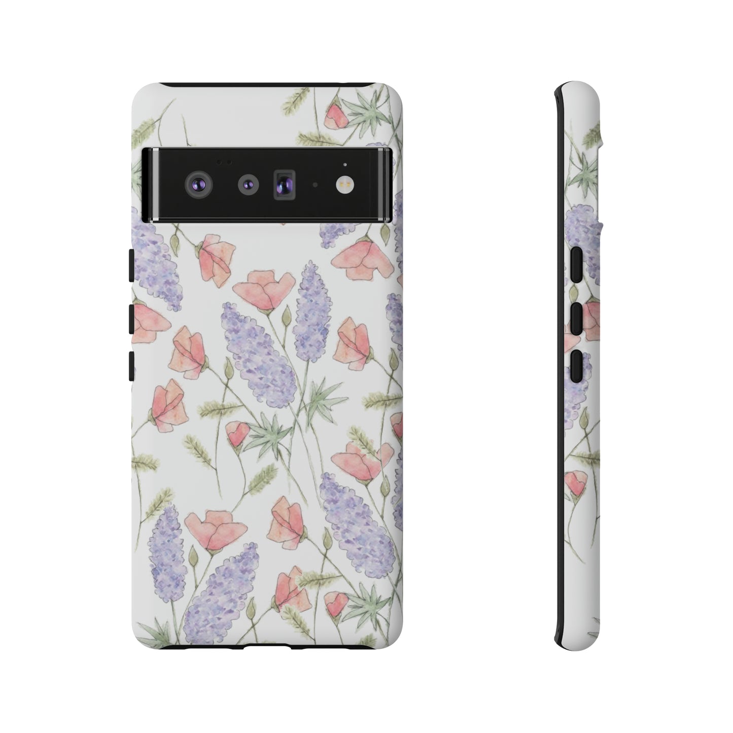 Watercolor Poppy and Lupine Tough Cases