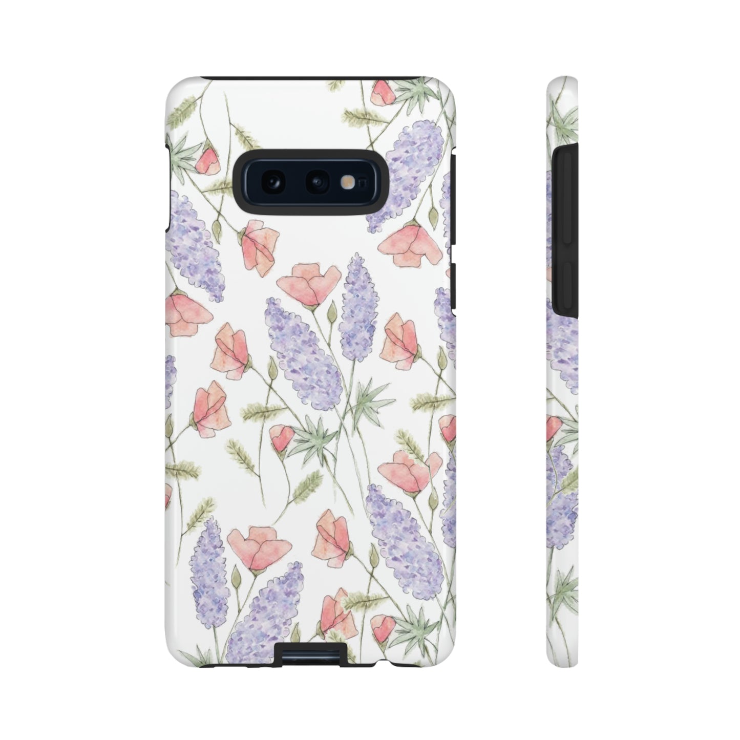 Watercolor Poppy and Lupine Tough Cases