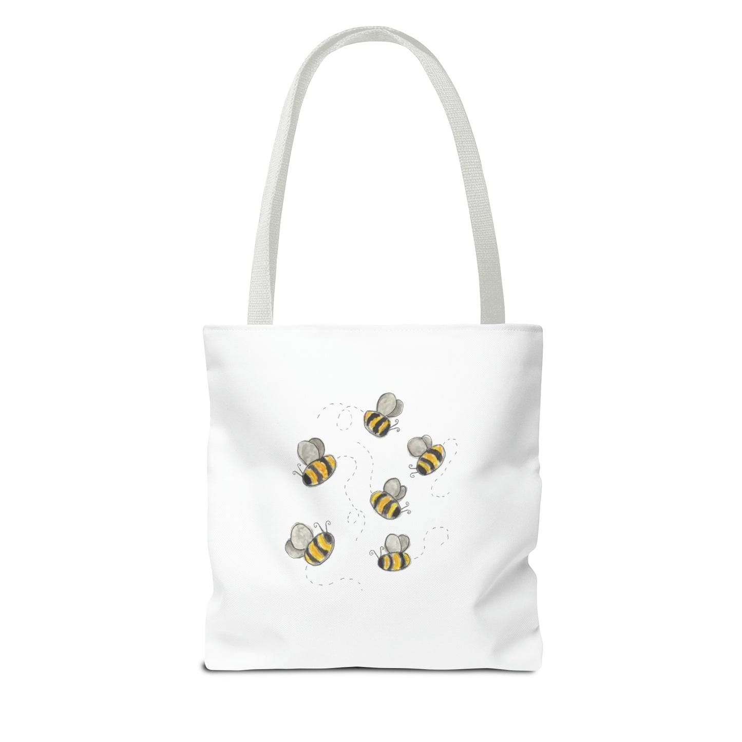 Watercolor Buzzing Bees Tote Bag