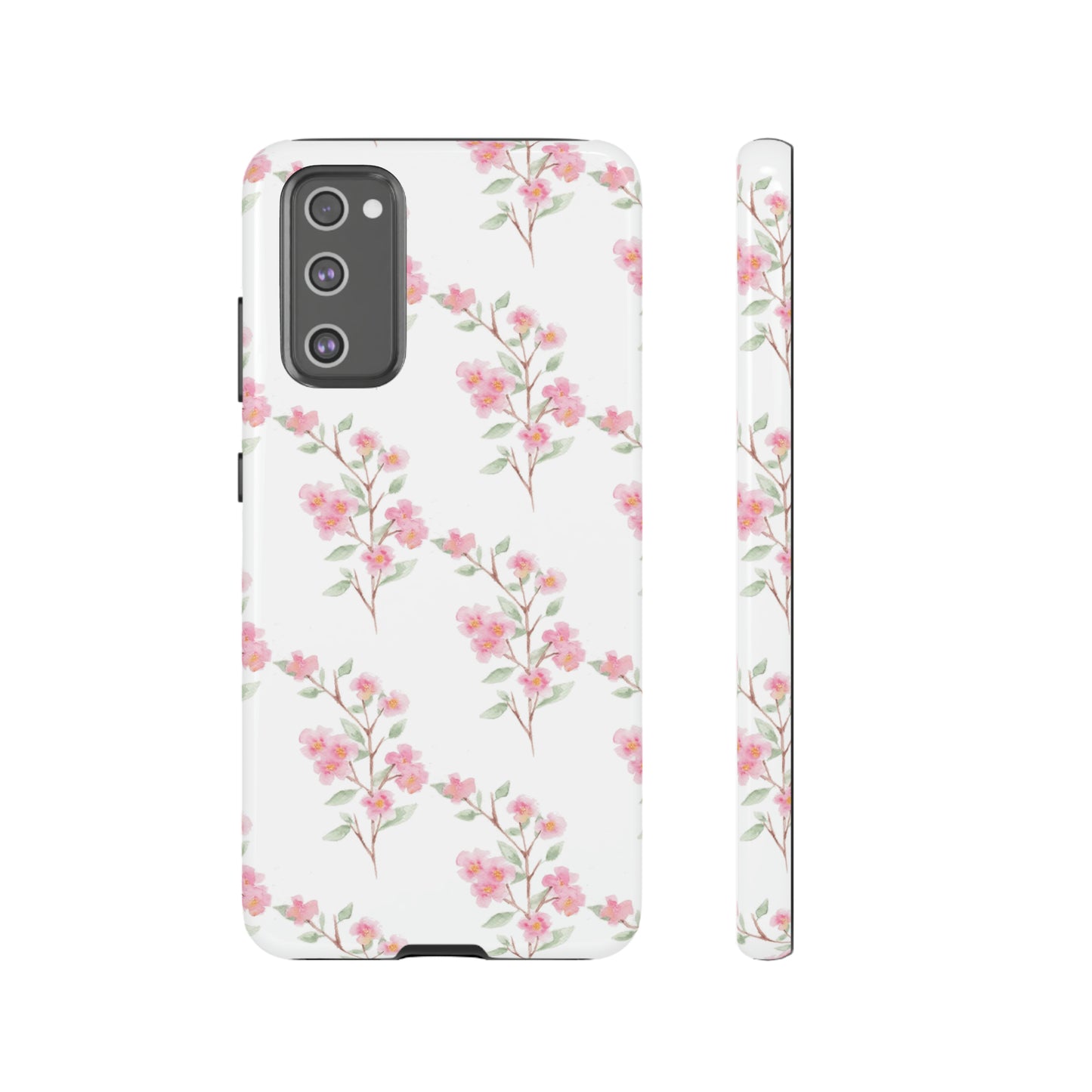 Watercolor Pink Floral Branch Tough Cases