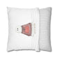 Fall Watercolor Sweater Weather Ghost Square Poly Canvas Pillow Cover - Pillow Not Included -