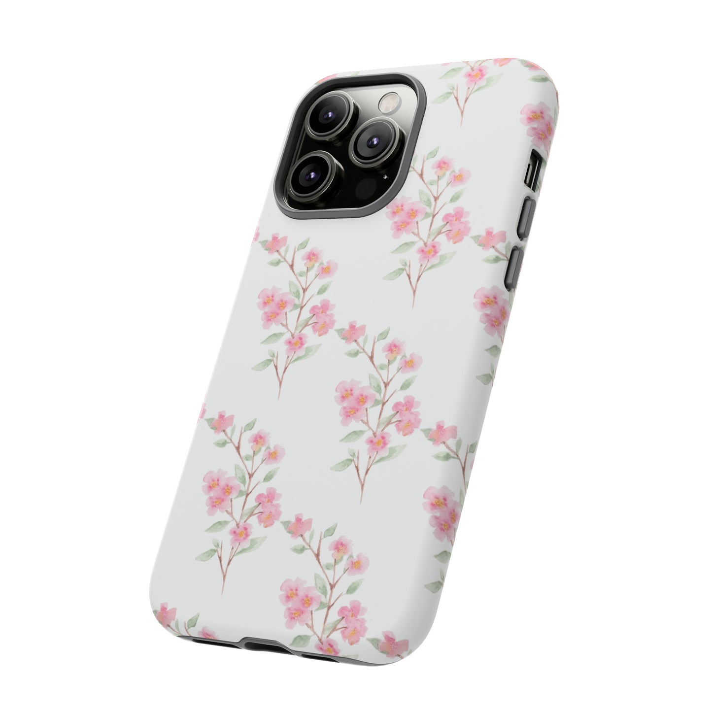 Watercolor Pink Floral Branch Tough Cases