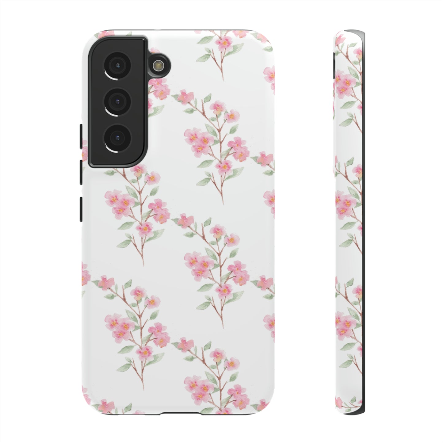 Watercolor Pink Floral Branch Tough Cases