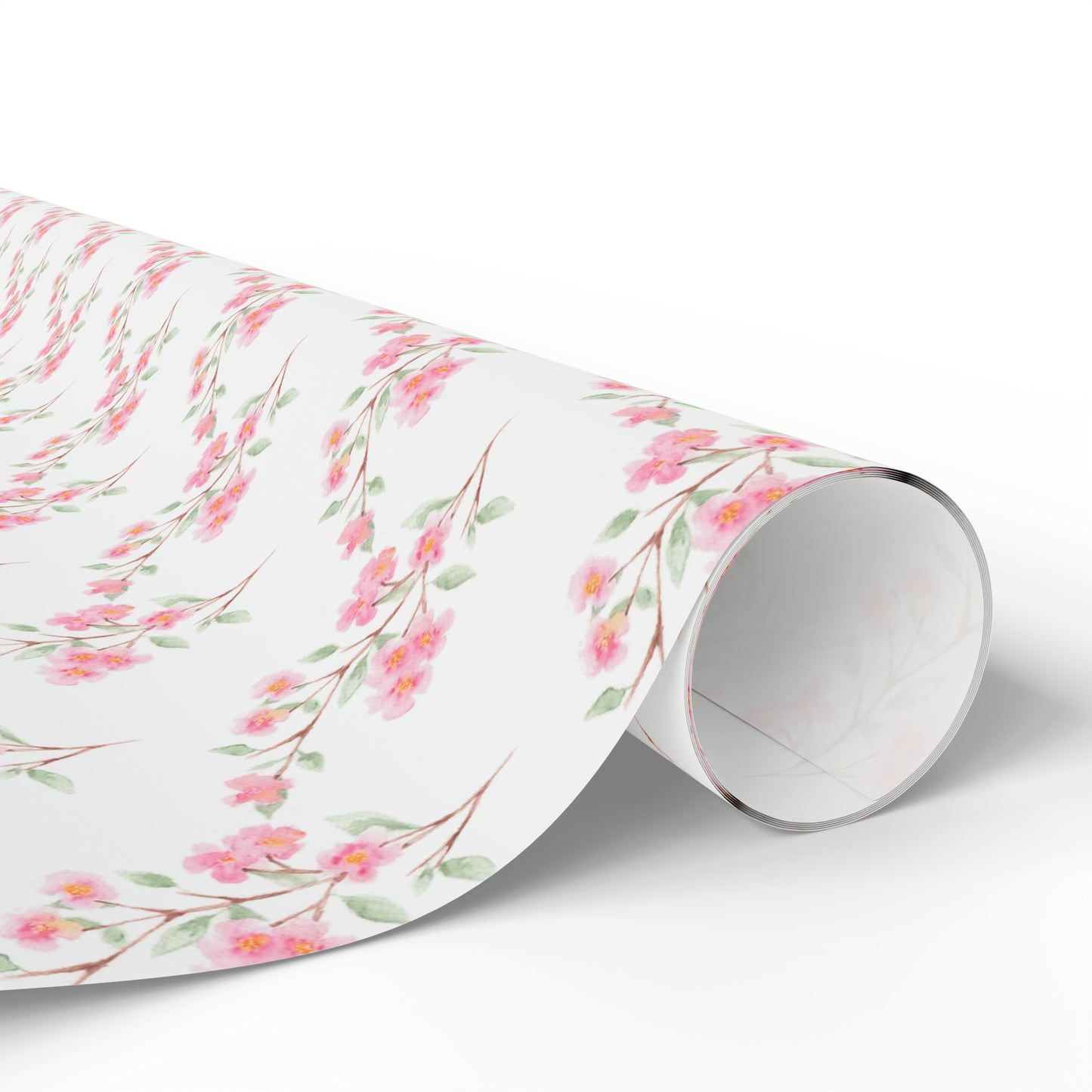 Watercolor Pink Floral Wrapping Paper