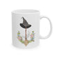 Watercolor Witchy Broomstick Ceramic Mug