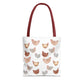 Watercolor Scattered Chickens Tote Bag