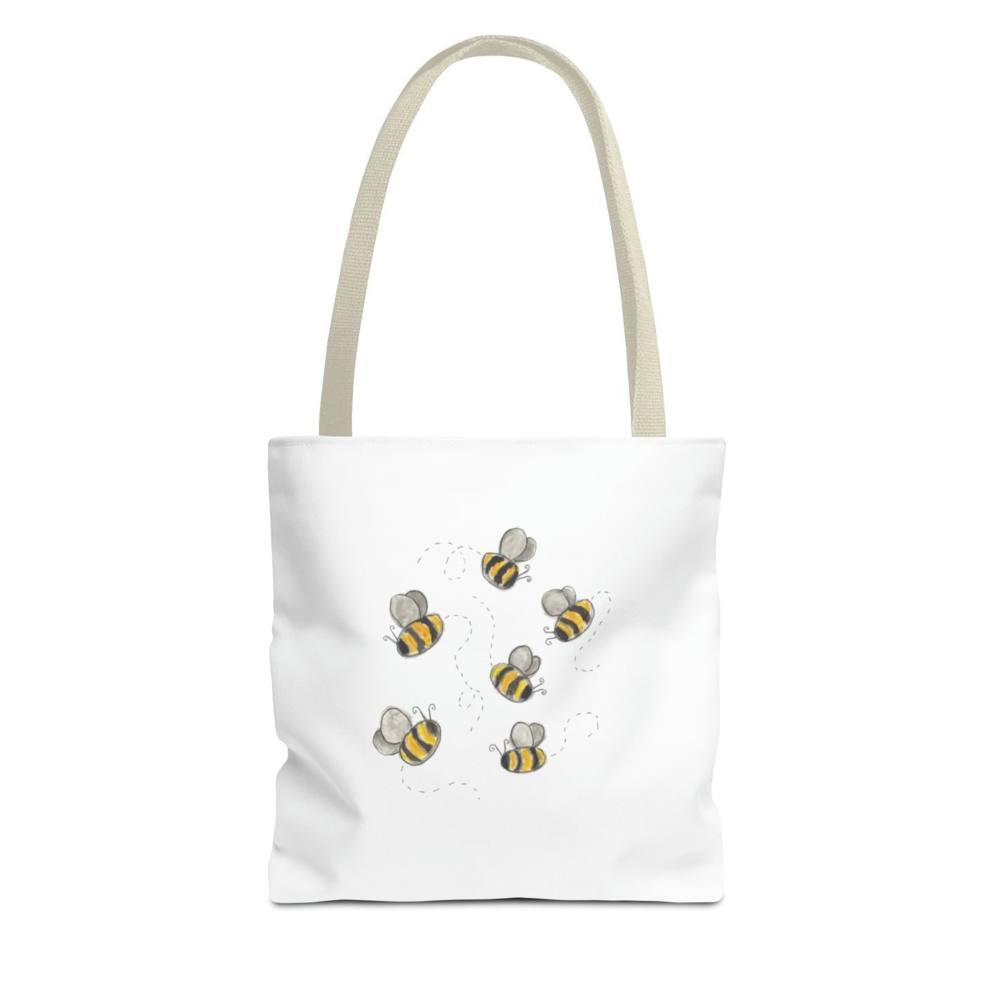 Watercolor Buzzing Bees Tote Bag