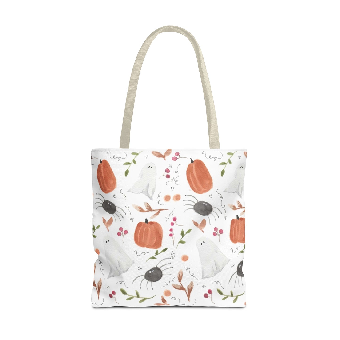 Watercolor Halloween Pattern Tote Bag