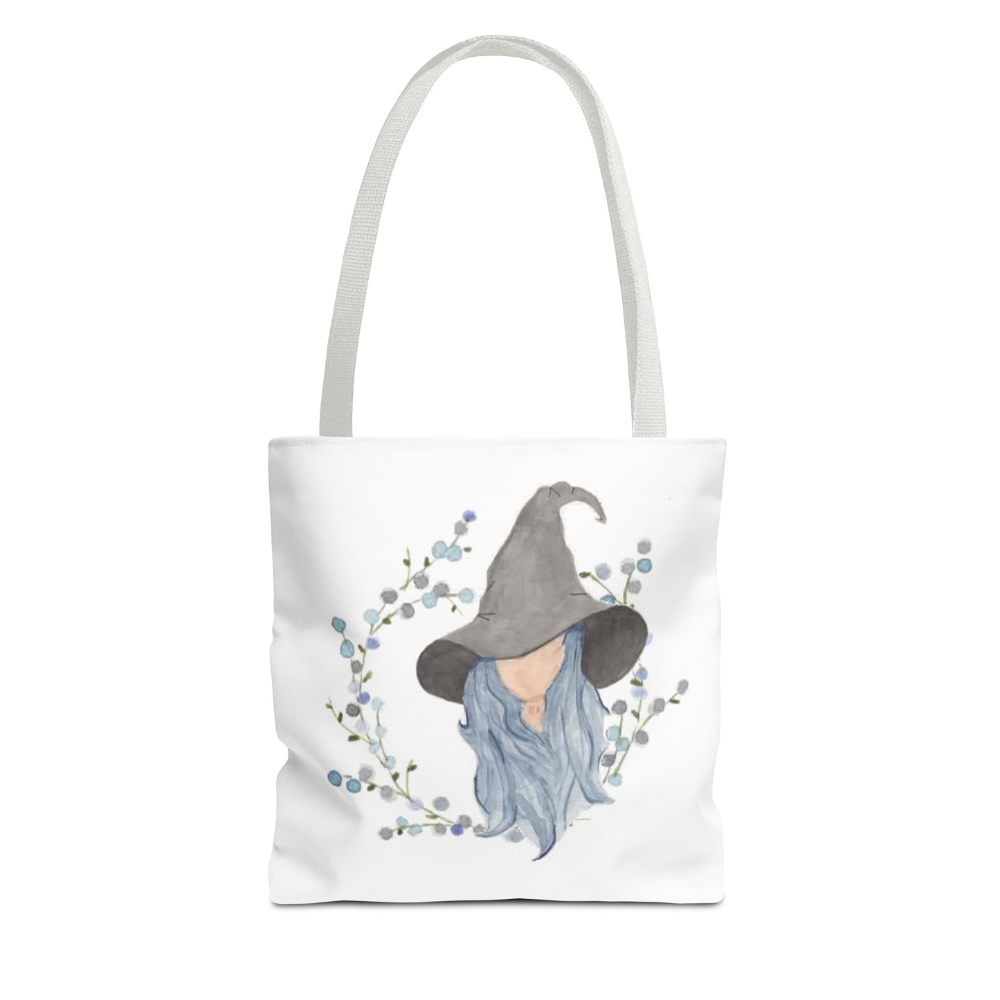 Watercolor Blue Witch Tote Bag