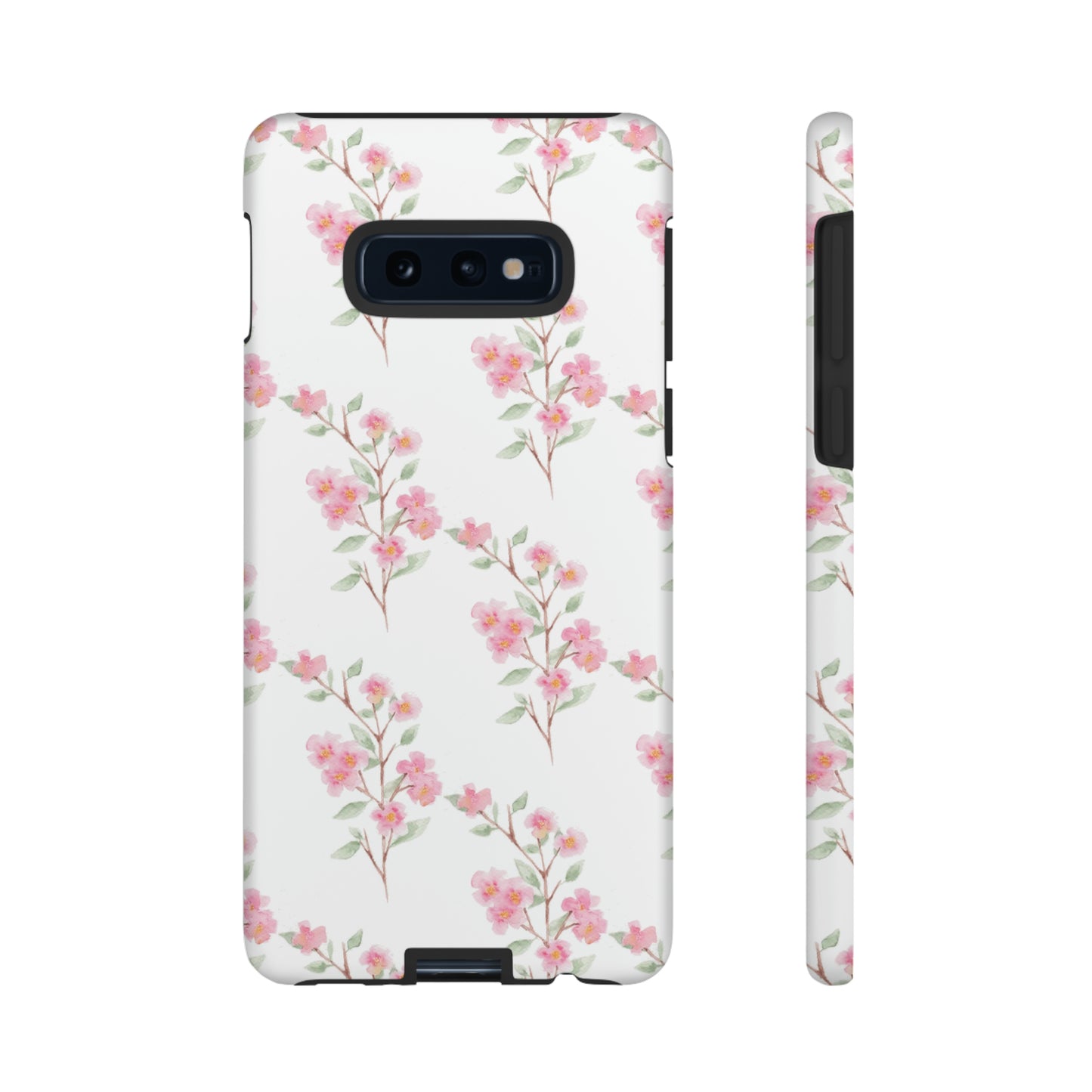 Watercolor Pink Floral Branch Tough Cases