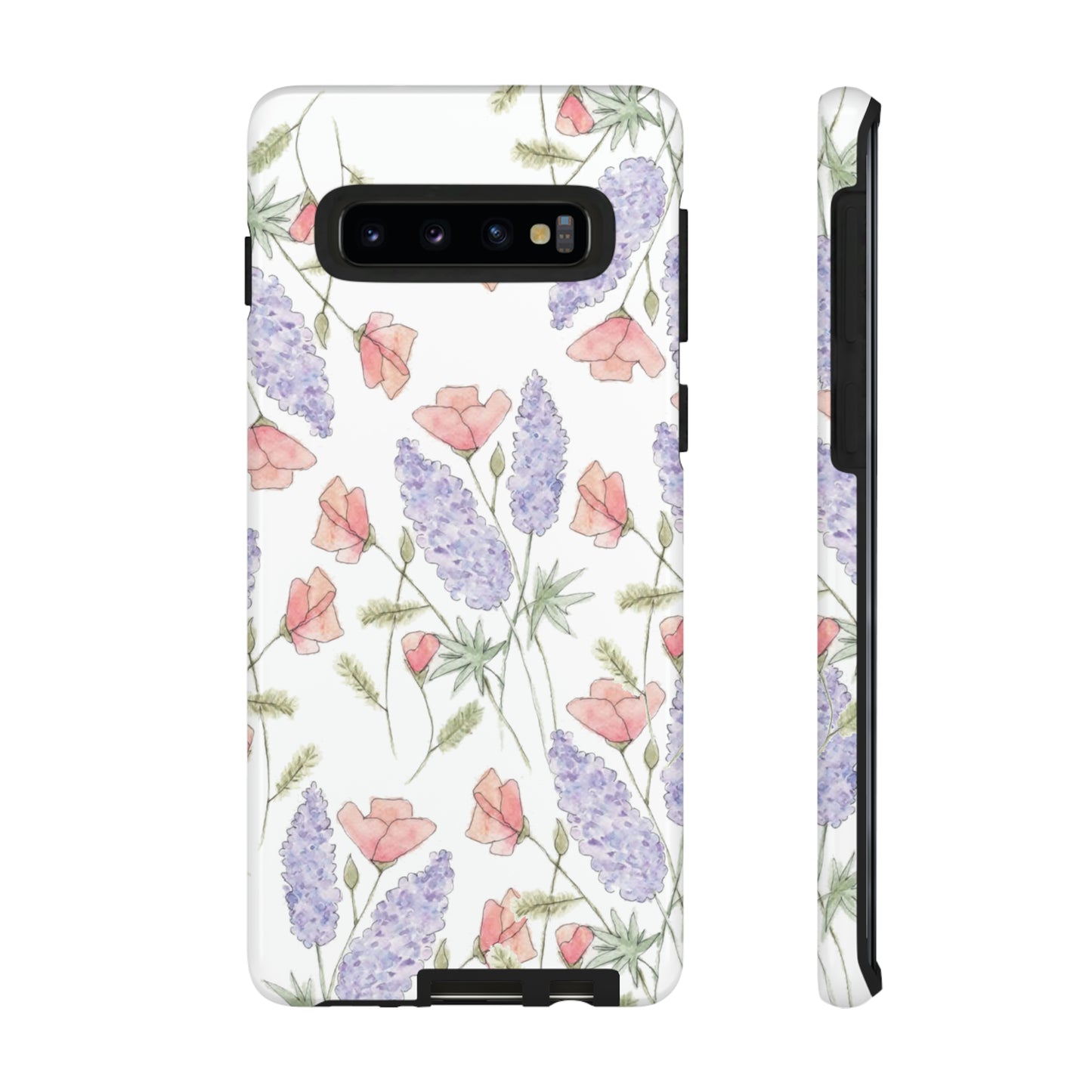 Watercolor Poppy and Lupine Tough Cases