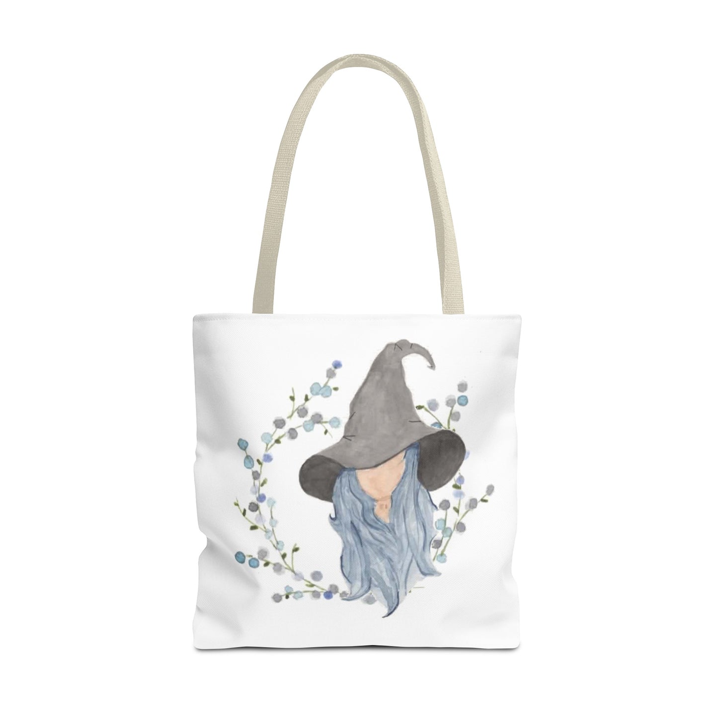 Watercolor Blue Witch Tote Bag