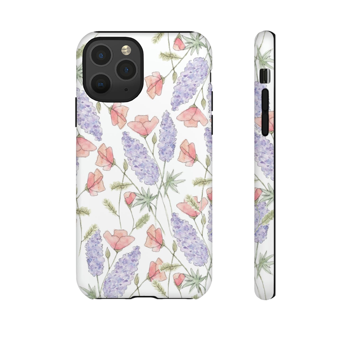 Watercolor Poppy and Lupine Tough Cases