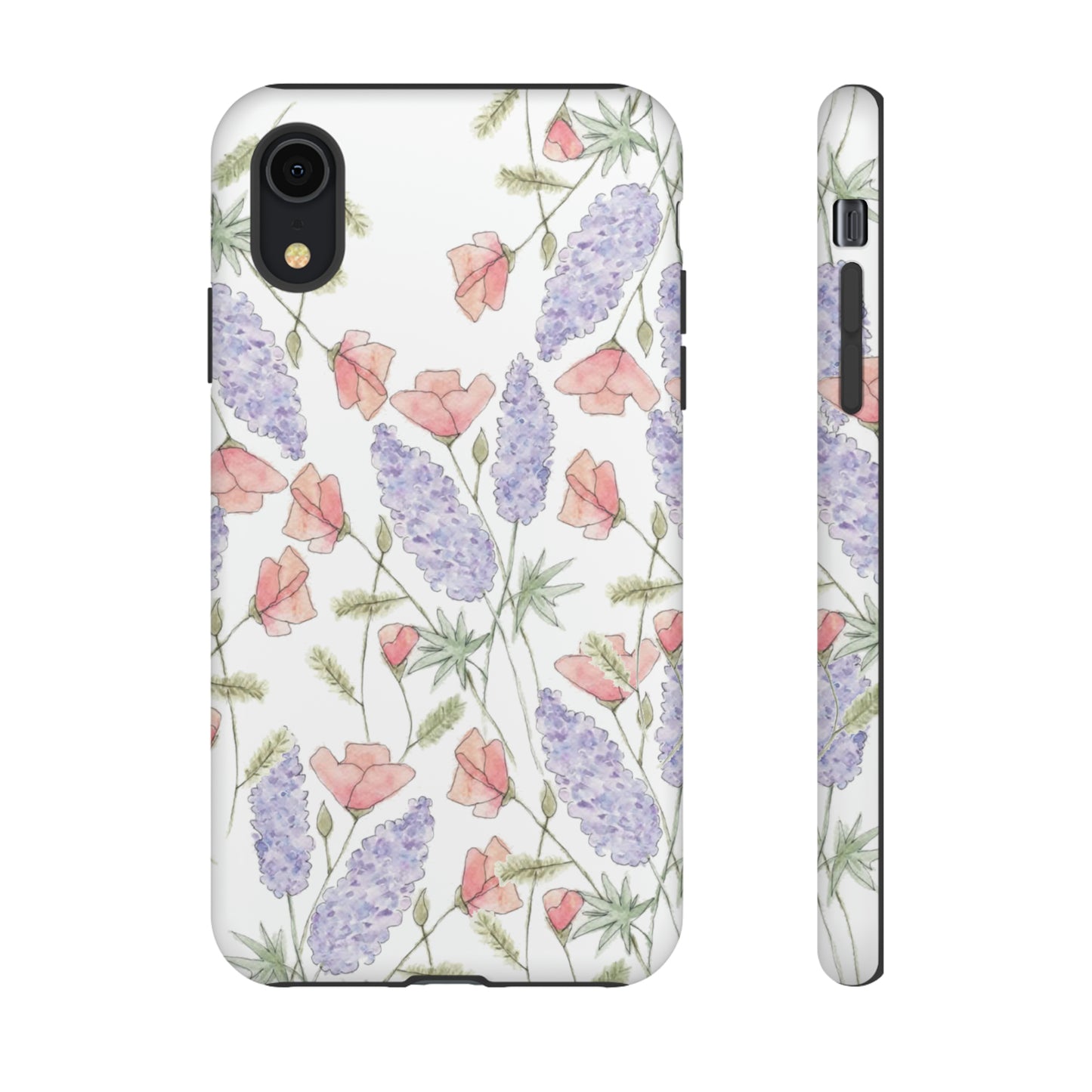 Watercolor Poppy and Lupine Tough Cases