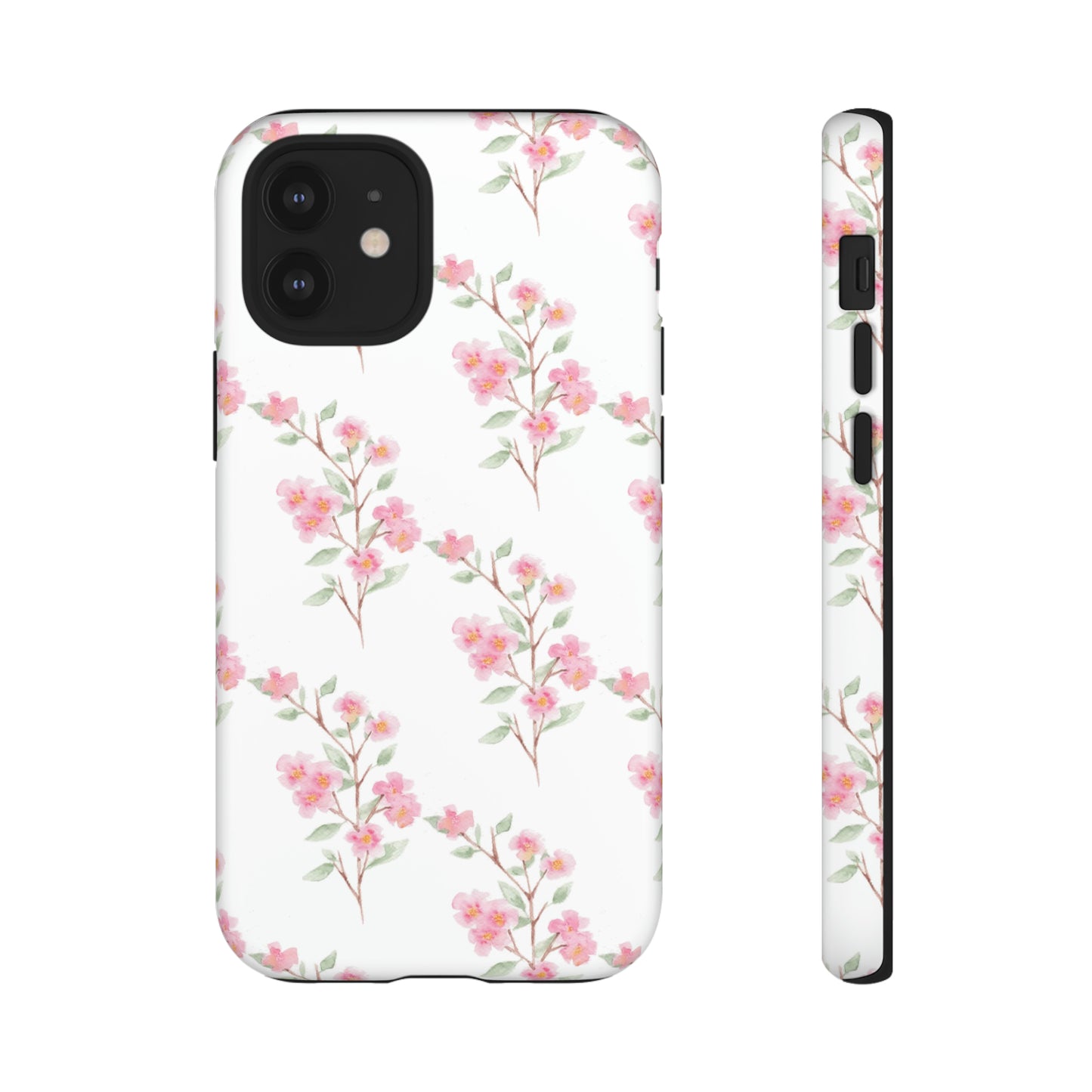 Watercolor Pink Floral Branch Tough Cases