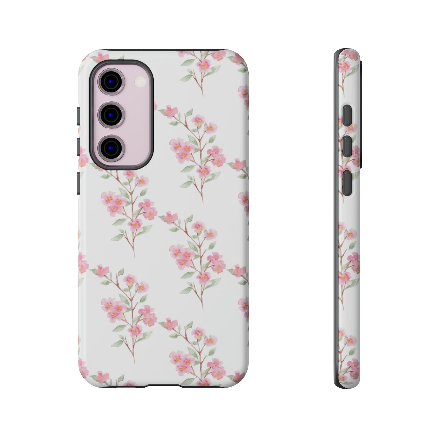 Watercolor Pink Floral Branch Tough Cases