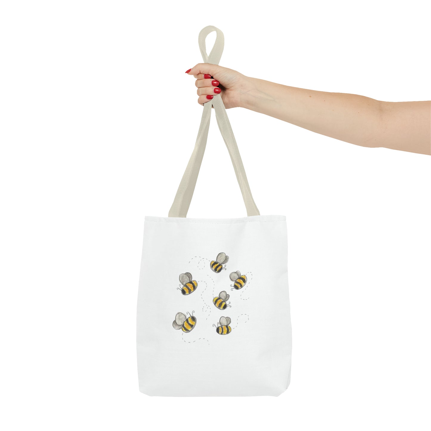 Watercolor Buzzing Bees Tote Bag