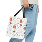 Watercolor Halloween Pattern Tote Bag