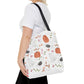 Watercolor Halloween Pattern Tote Bag