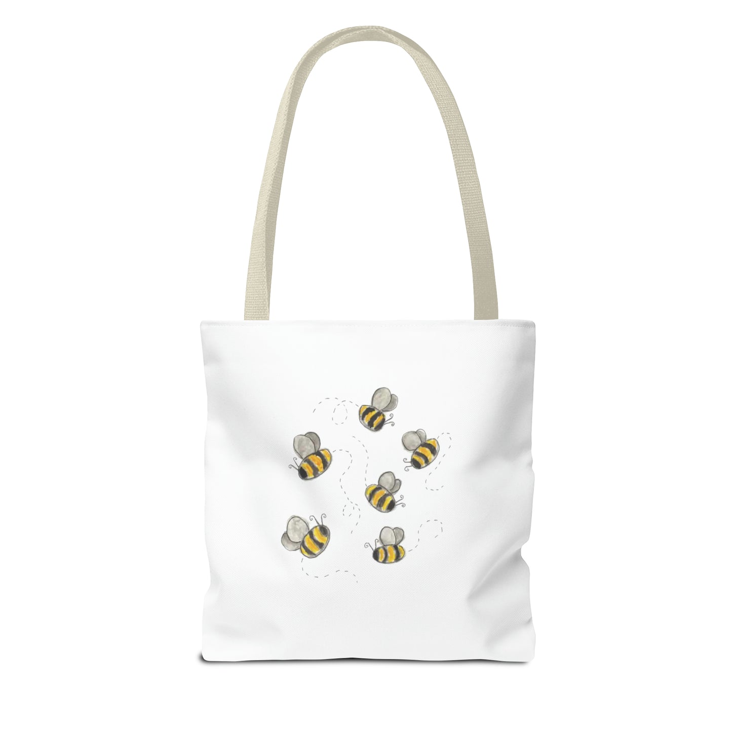 Watercolor Buzzing Bees Tote Bag