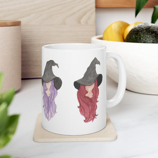 Watercolor Four Witchy Sisters Ceramic Mug